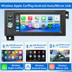 Plug Play Car Radio Stereo with Apple Carplay Android auto GPS Navi Steering Wheel Control for Dodge & Chrysler & Jeep (1990-2001)