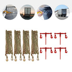 5/16"-3/8" Chain Binder Kit 4 Set, 5400 lbs Working Strength Ratchet Load Binders, G70 Hook Working Load Tie Down Set Tool for Truck Tie Down Hauling Towing