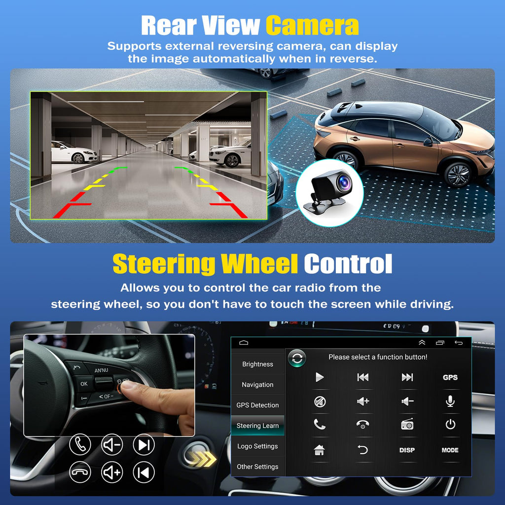 2+64G Android 13 Car Stereo for Chevy Tahoe 2003 2004 2005 2006 with Wireless CarPlay Android Auto, 7 Inch Touchscreen Car Radio Player Audio Receivers Headunit with GPS Navigation SWC DSP Bluetooth