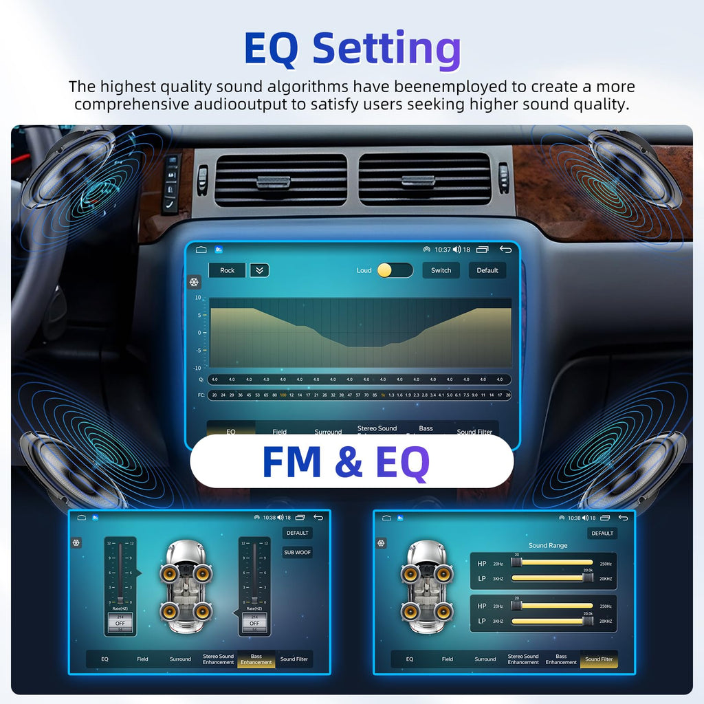 8Core 32ROM QLED Screen for GMC Yukon Sierra 2007-2013 Chevy Tahoe Suburban Silverado Radio: 9" HD IPS Touchscreen Android 15 Upgrade Carplay Android Auto GPS 5G WiFi Backup Camera FM SWC