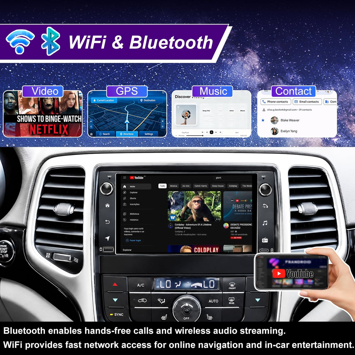 Android Radio for Jeep Liberty Grand Cherokee 2008-2013, Durango 2011-2013