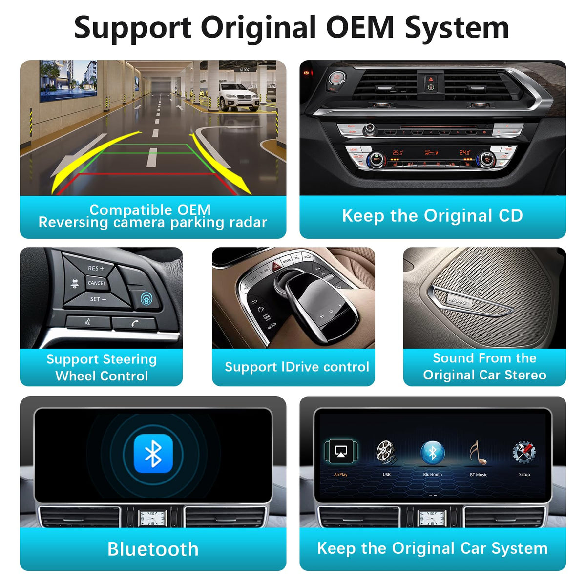 12.8" QLED Mercedes ML/GL W166/X166 NTG4.5/4.7 12-15 CarPlay