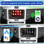 7" Wireless CarPlay AndroidAuto Stereo for VW Golf Jetta Passat