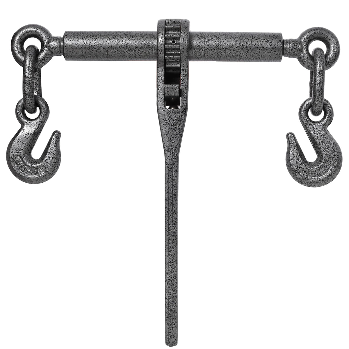 Tidyard Heavy Duty Ratchet Binders, 5/16-3/8IN Chain, Steel, Black Hammertone, G70 Hooks, 5400LBS WLL, for Securing Heavy Equipment & Machinery