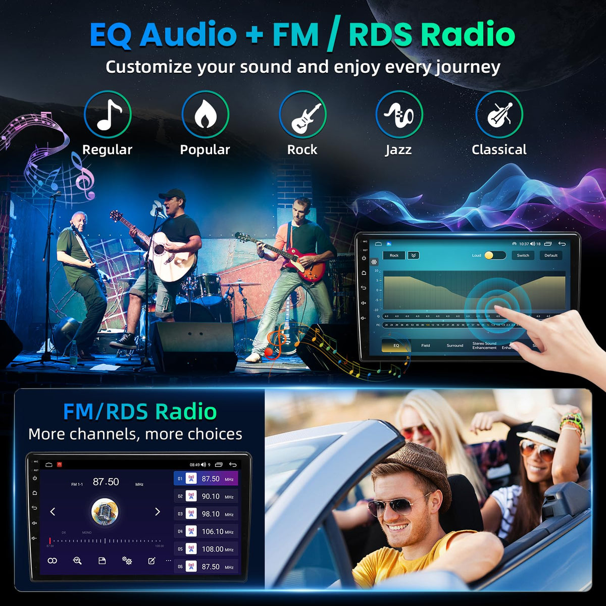 8Core 32GB ROM Android 15 Car Radio for Toyota 4Runner 2010-2019