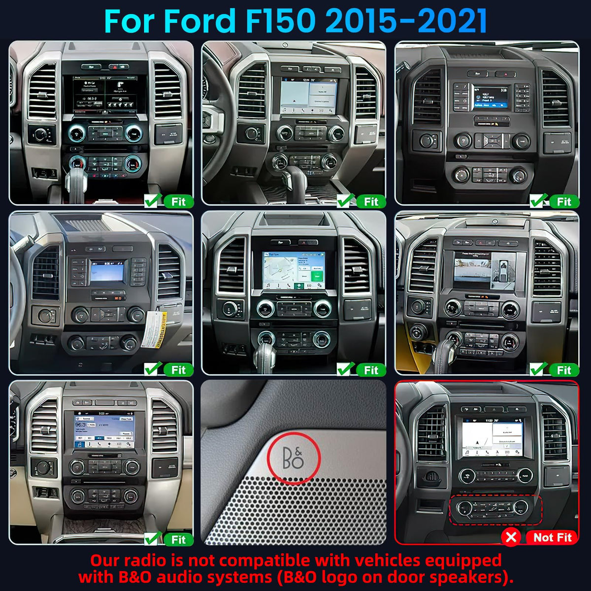 [8Core 4GB+64GB] Car Radio for Ford F150 2015 2016 2017 2018 2019
