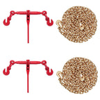 TUFFIOM 4Pcs 20ft Chain Kit & 3/8"-1/2" Ratchet Binder, 9215 Lbs G70-G80