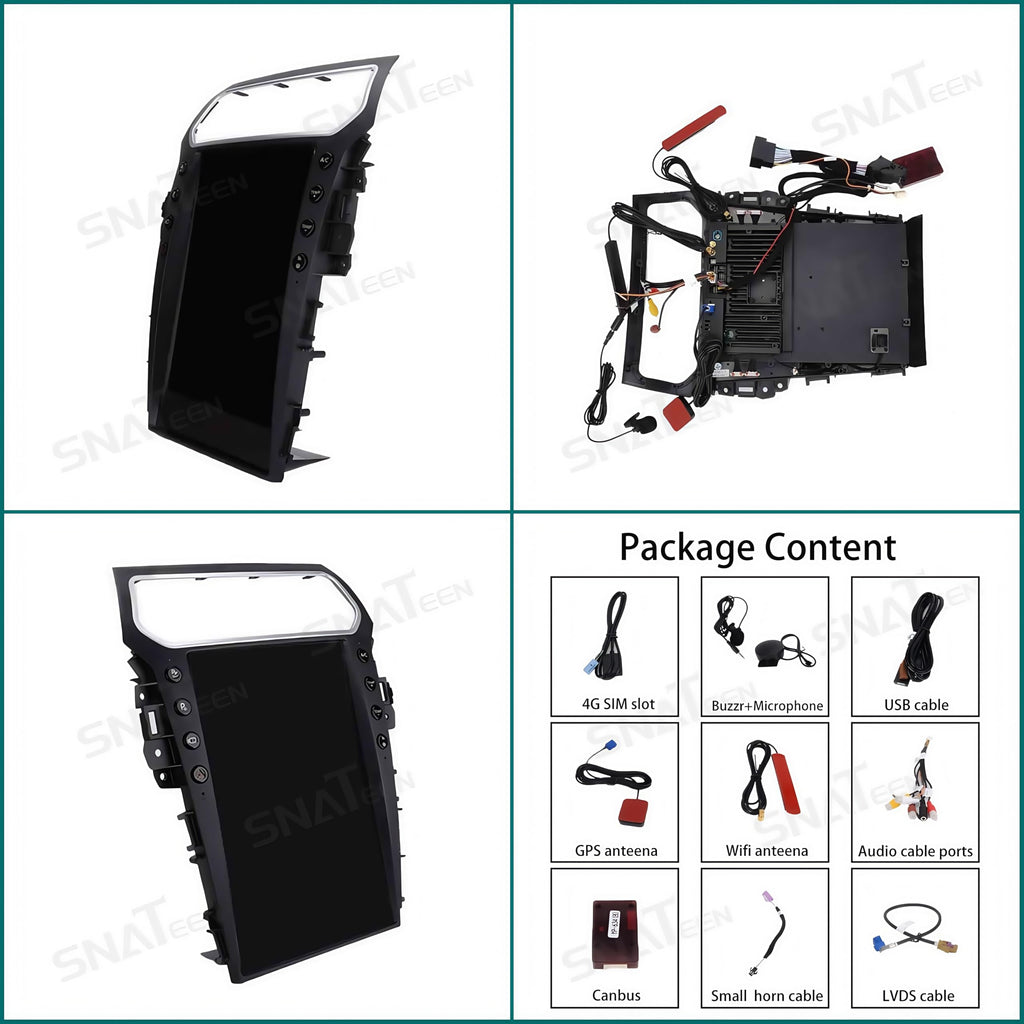 8-128GB Android 11.0 Car Stereo for Ford Explorer 2011-2019 14.4 Inch Vertical Screen Car Radio Navigation Multimedia Player (SYNC1, 8-128GB)