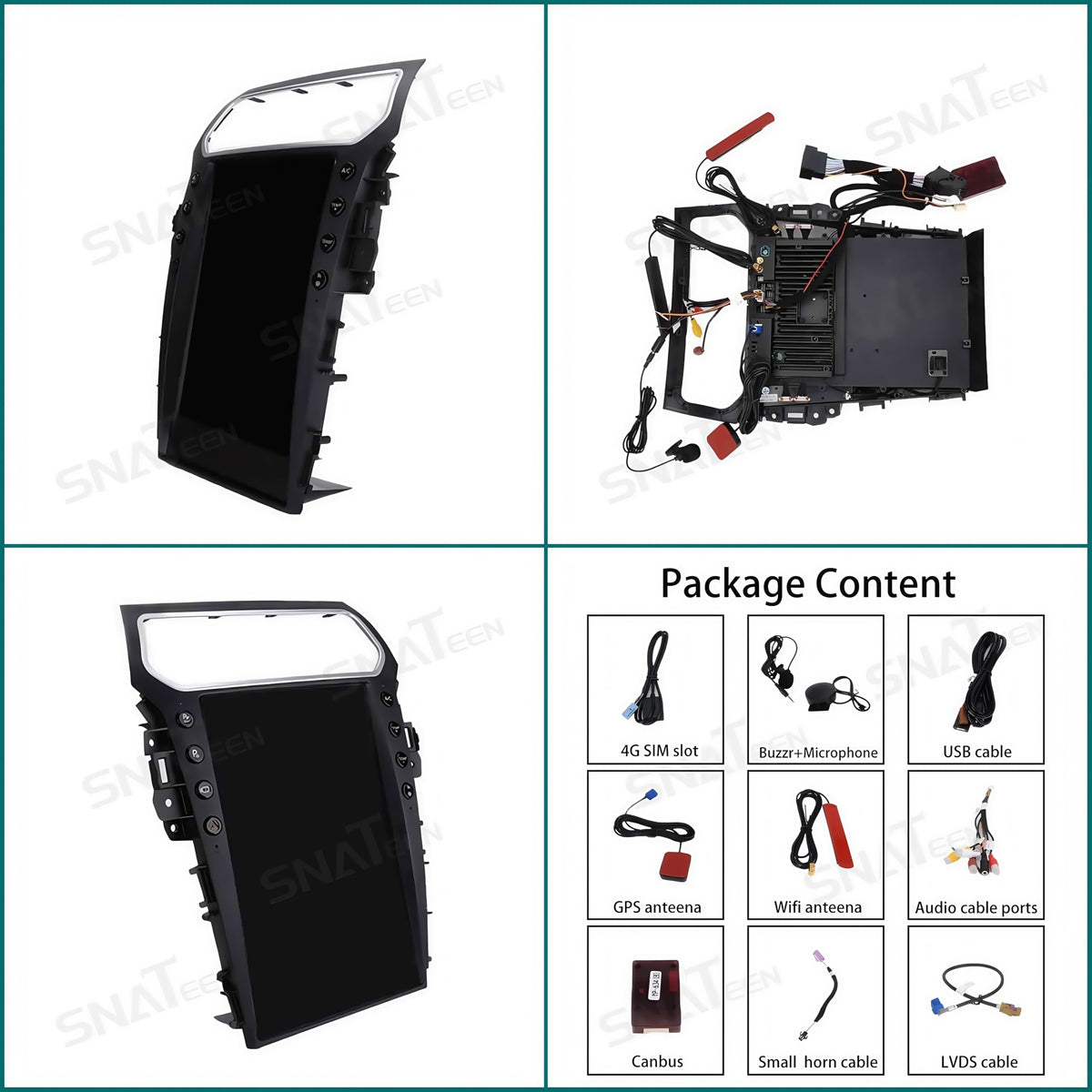 8-128GB Android 11.0 Car Stereo for Ford Explorer 2011-2019 14.4 Inch Vertical Screen Car Radio Navigation Multimedia Player (SYNC1, 8-128GB)