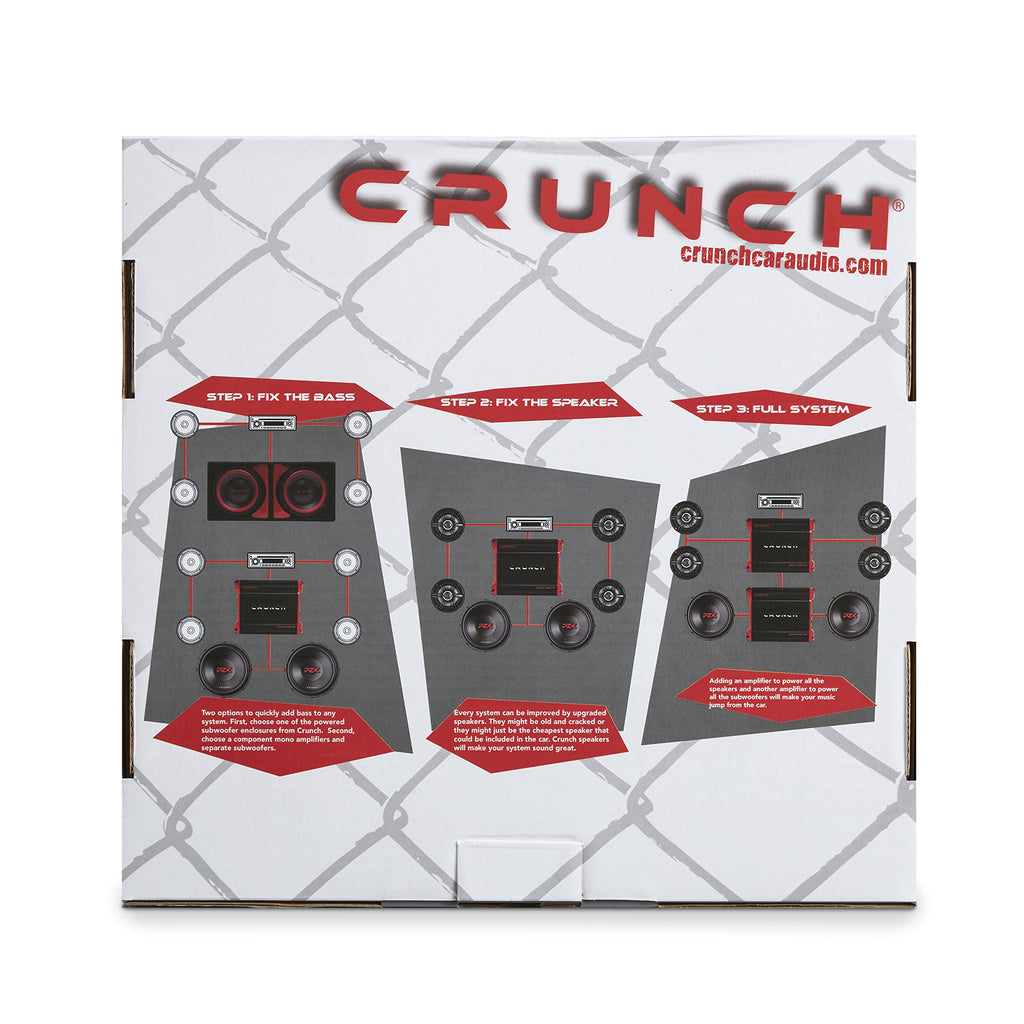 Crunch Power X 1000W 2 Channel Car Audio Amplifier, 3 Pack