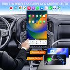 17.2 inch Touch Screen Upgrade Android Car Radio for Chevrolet Silverado GMC Sierra 2019-2023 Android 14 Car Stereo Carplay Android Auto GPS Navigation (Black)