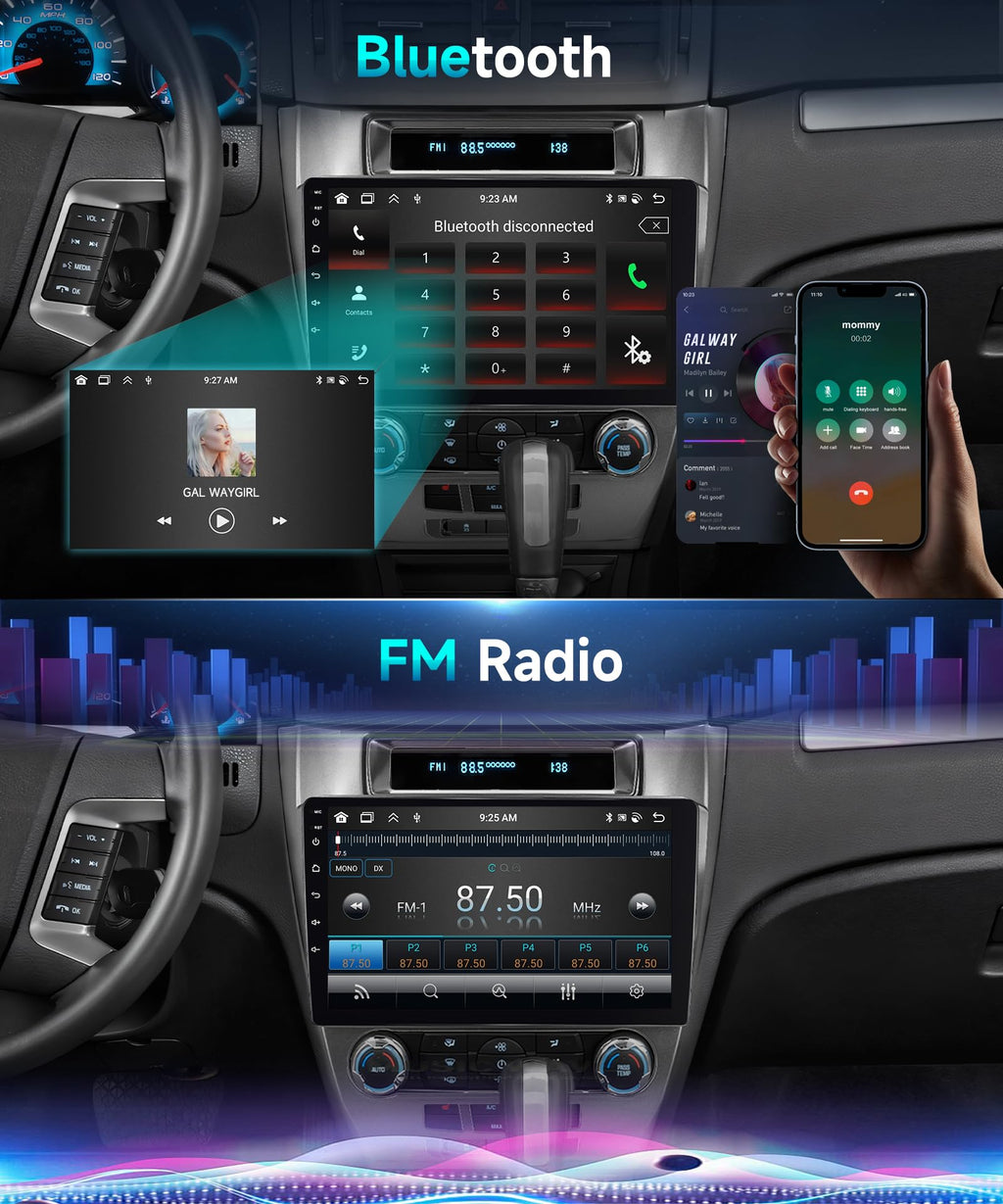 Podofo Android 15 Car Radio for 2009-2012 Ford Fusion Mondeo Mustang