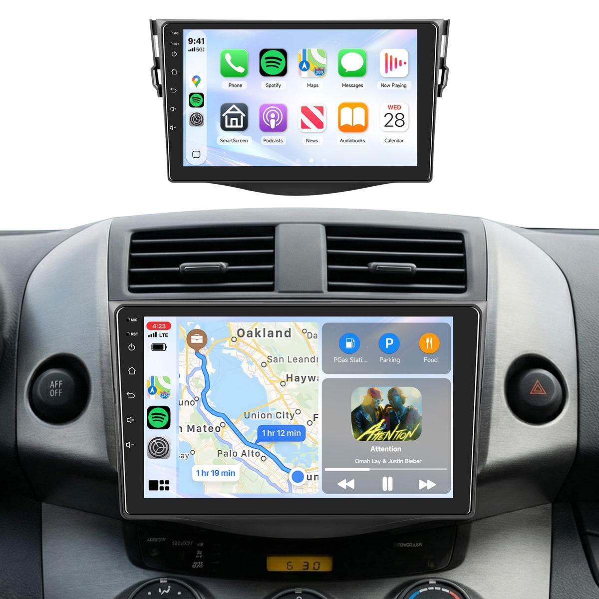 8 Core 6G+128G Android 15 Car Stereo Radio for Toyota RAV4 2007-2011
