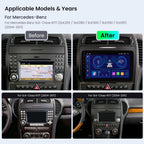 XTRONS Android 14 Car Stereo for Mercedes Benz SLK Class R171 2004-2011, 9 Inch IPS Touch Screen Car Radio GPS Navigation Bluetooth Built-in DSP Head Unit Wireless CarPlay Android Auto (4+64GB)