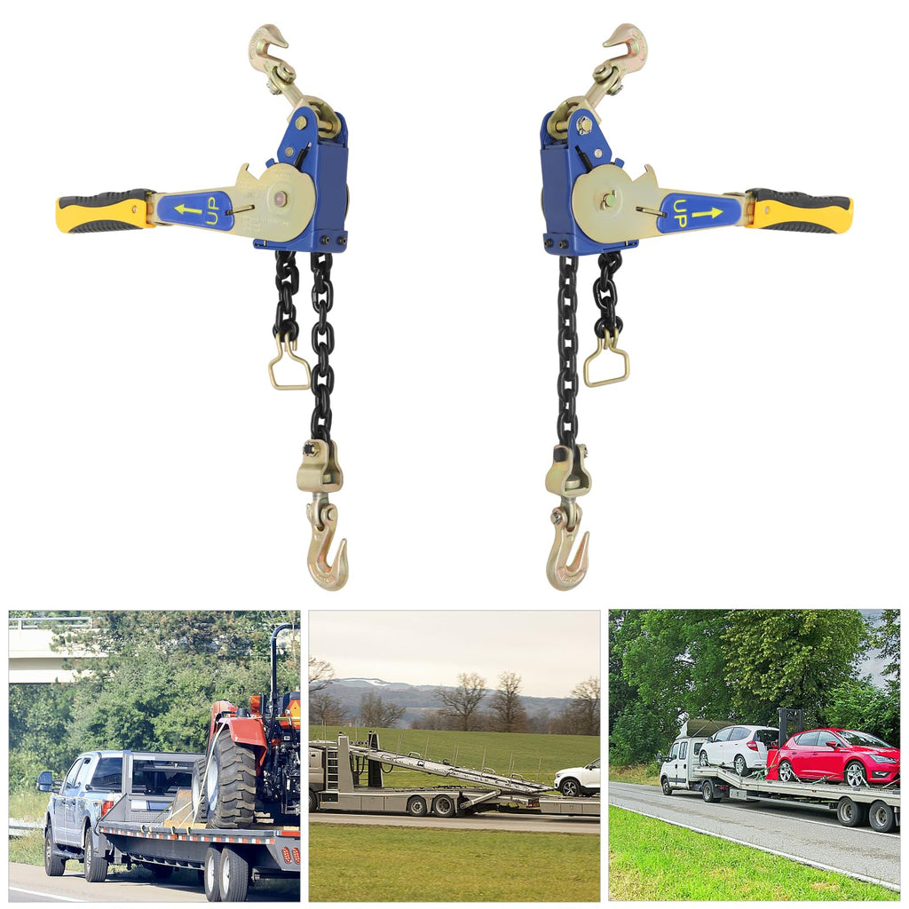 Ratchet Chain Binder 2Pcs 5400 lbs, Load Binder for 5/16-3/8" Chain