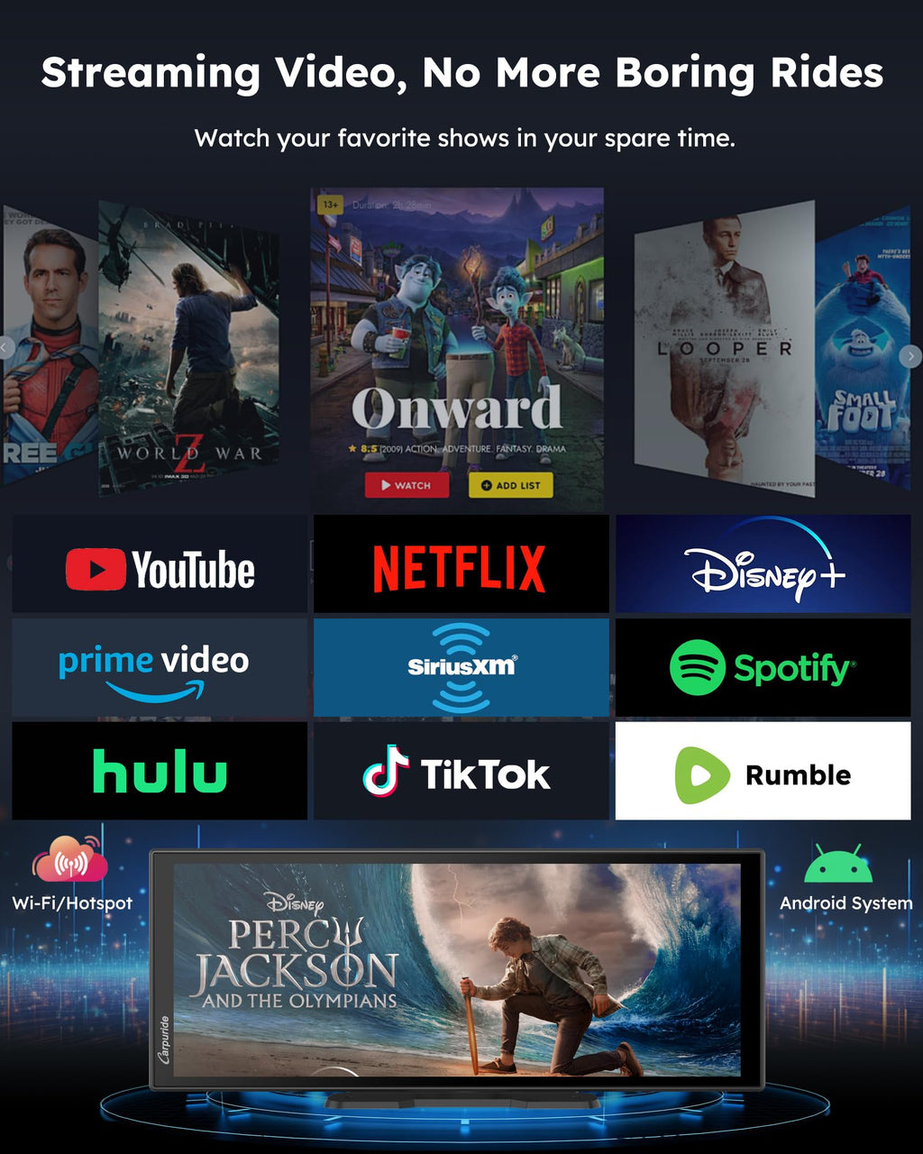 Carpuride 11.26" CarPlay Screen for Car with Streaming APPs & OTA Updates