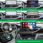 12.3" Wireless CarPlay Android Auto Mirroring Car Infortainment Linux Touchscreen Stereo Radio Aftermarket Touch Screen Upgrade Compatible with Audi A6 A7 C7 MIB2 MHI2 Models 2016-2018