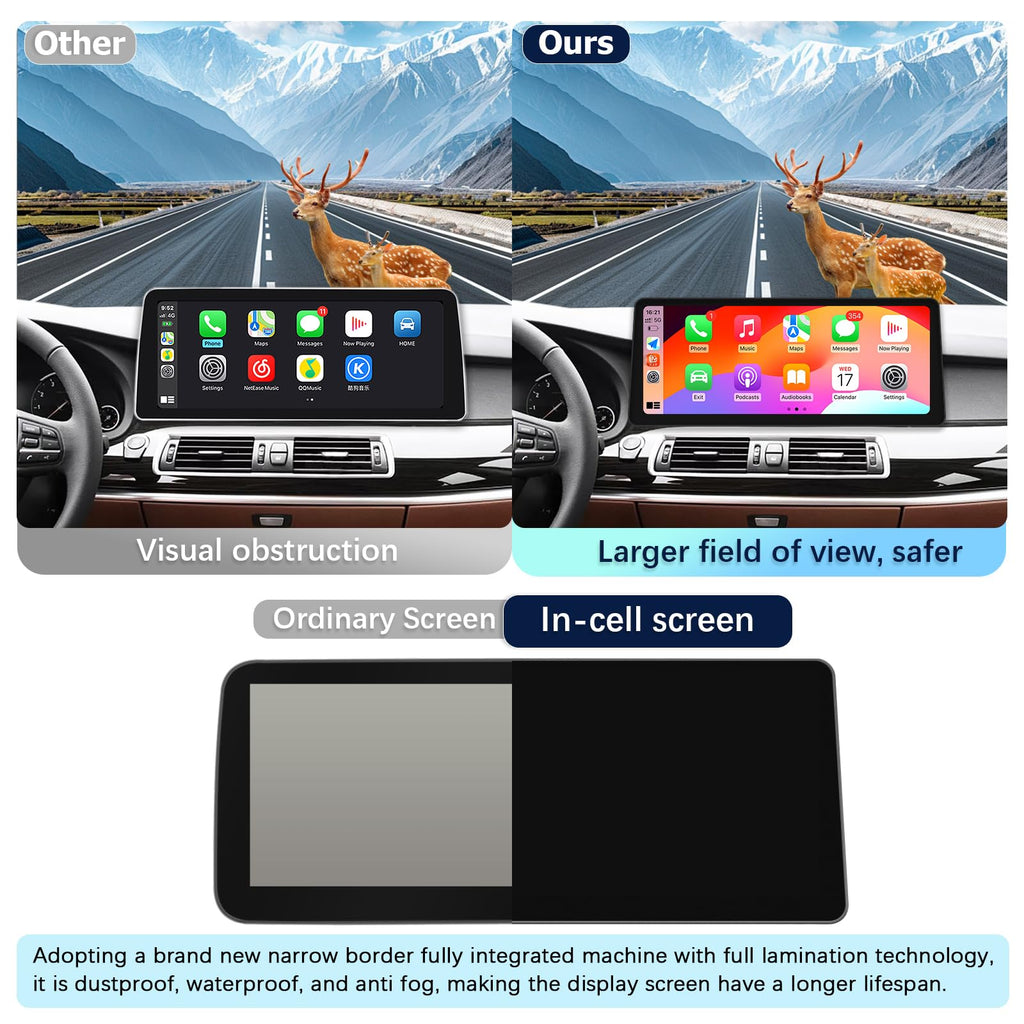 12.3" CarPlay Android Auto Stereo for BMW 5 GT F07 NBT 2012-2016
