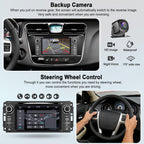 Car Radio Stereo with CD/DVD Player for Chrysler 200 200C (2011 2012 2013 2014),7 Inch QLED Touchscreen Head Unit with CarPlay & Android Auto,Bluetooth & GPS Navigation,Backup Camera& FM/AM Radio