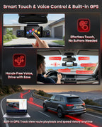 AI 4K Dash Cam Front and Rear, 360° View 4 Channel Camera for Car