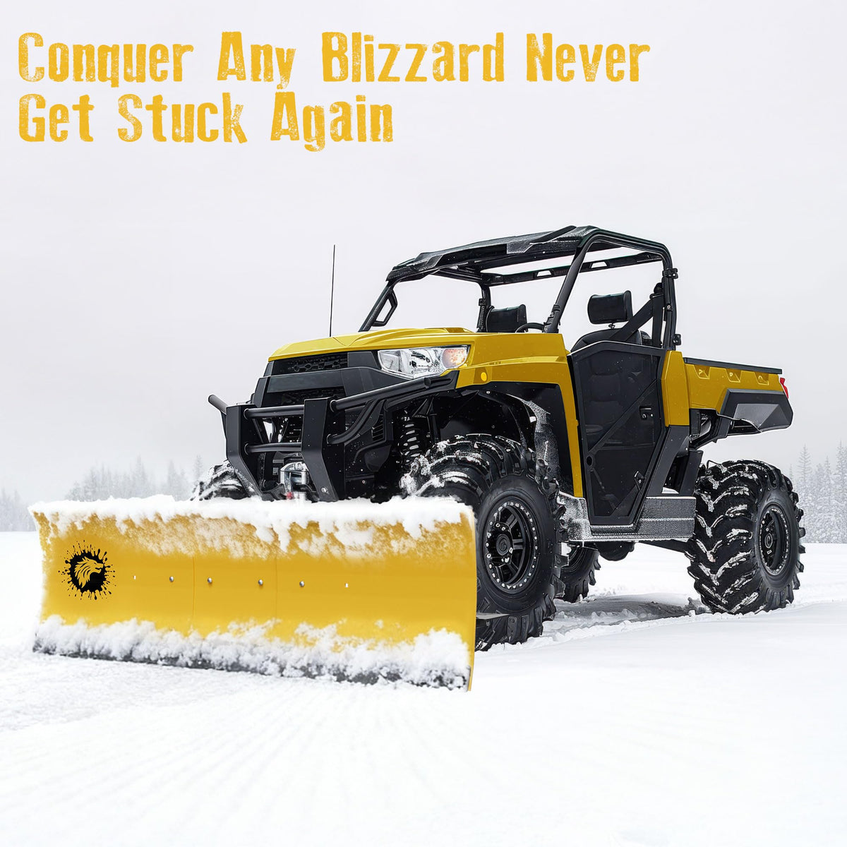 ATV/UTV Front Mount Land Leveler, 48"-60" Adjustable Steel Driveway Grader for Gravel&Dirt, Heavy Duty Yard Leveling Tool, Snow Plow Kit Compatible, 5-Position Angle, Winch Required (Sold Separately)