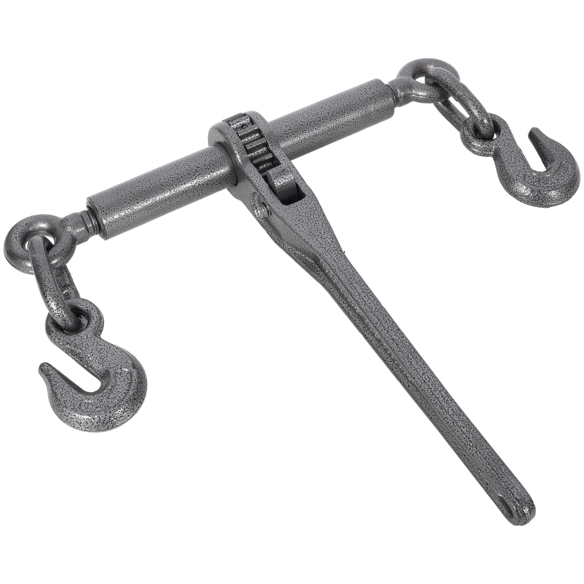 Tidyard Heavy Duty Ratchet Binders, 5/16-3/8IN Chain, Steel, Black Hammertone, G70 Hooks, 5400LBS WLL, for Securing Heavy Equipment & Machinery