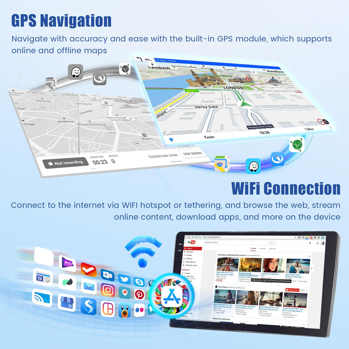 [4+64GB] Android Car Radio for Jeep Grand Cherokee 2008-2013 with 5Ghz WiFi