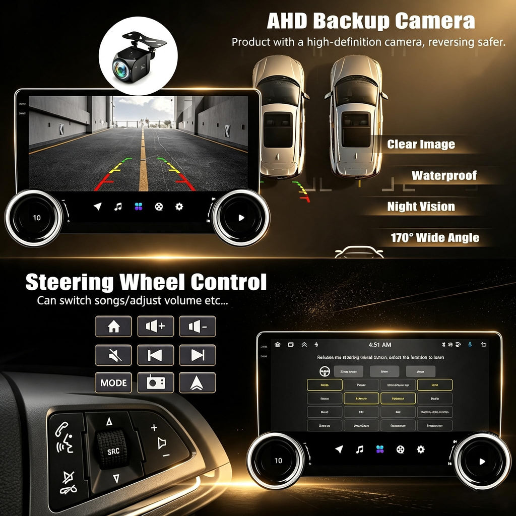 10 Inch Dual Knobs Car Stereo Radio for Dodge Durango 2014-2020
