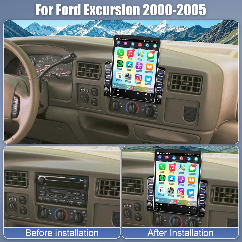 8+256G 9.7Inch Car Radio Stereo for Ford Excursion 2000-2005