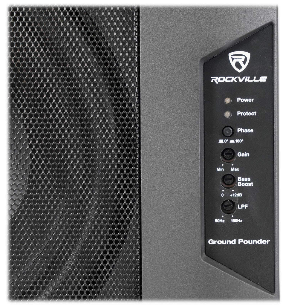Rockville Ground Pounder 10.5" Powered Car Subwoofer, Compact