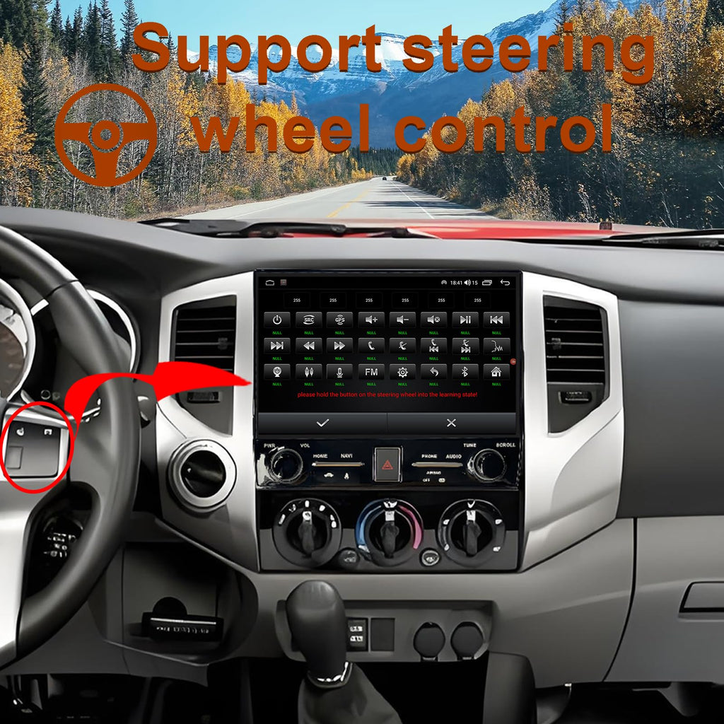 Android 14 Car Stereo Radio for Toyota Tacoma 2005-2015,10.4 inch HD Screen