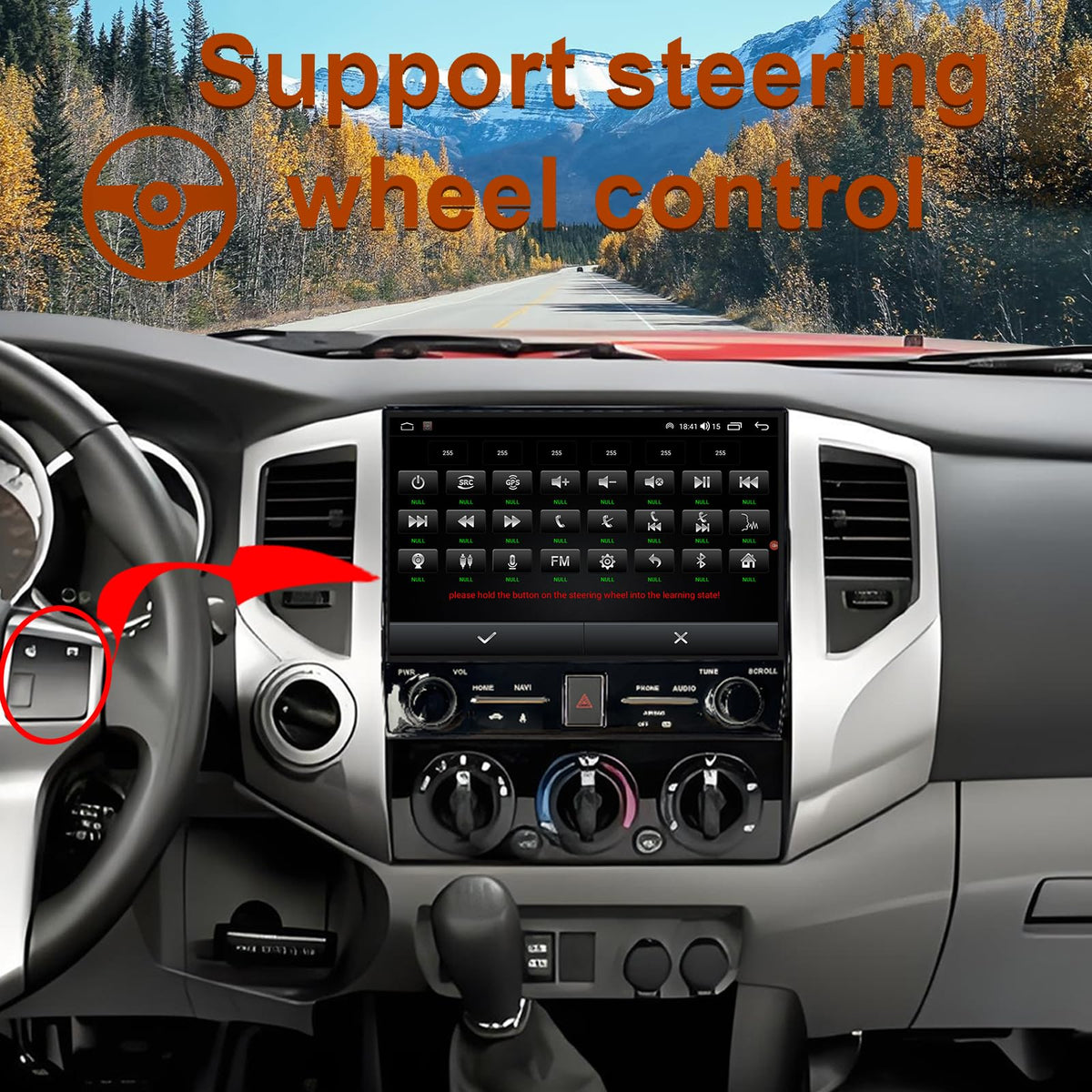 Android 14 Car Stereo Radio for Toyota Tacoma 2005-2015,10.4 inch HD Screen