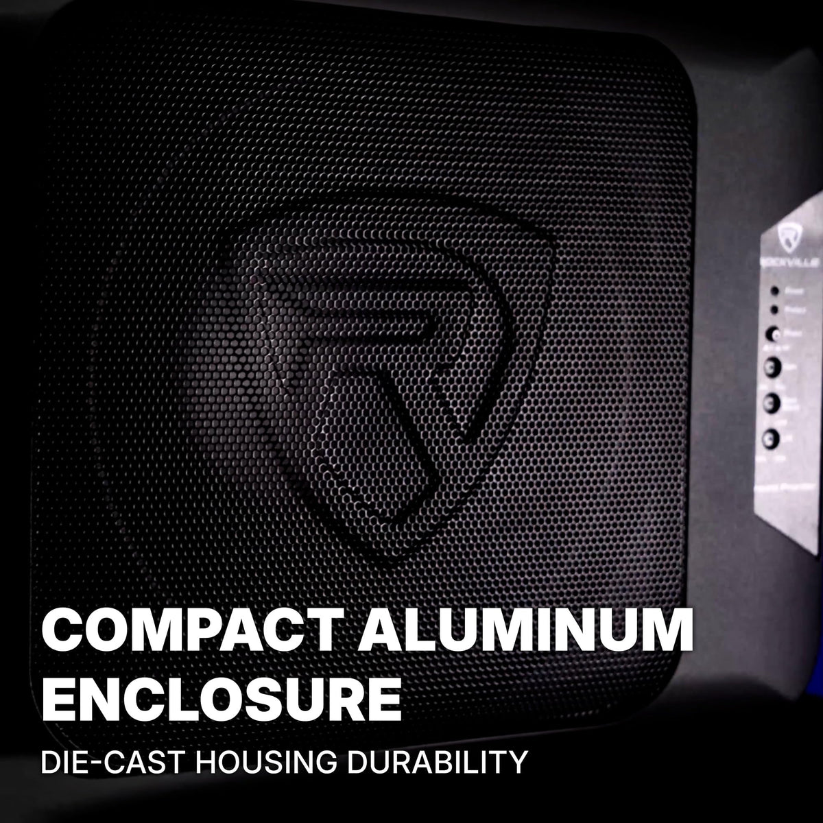 Rockville Ground Pounder 10.5" Powered Car Subwoofer, Compact