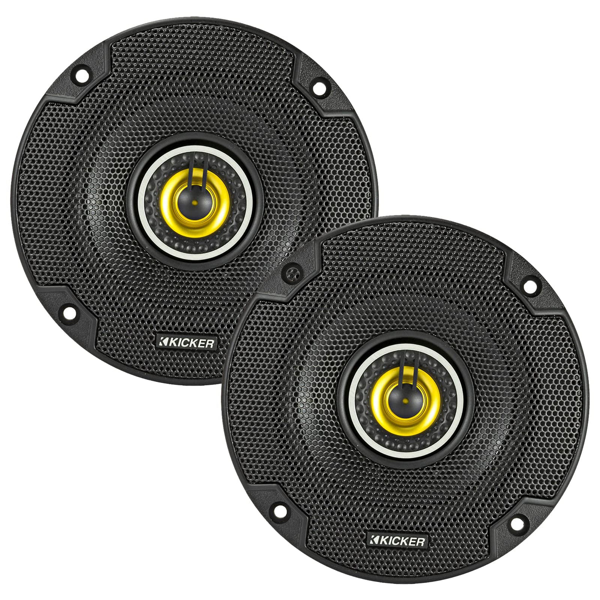 KICKER Black Mini Marine Wakeboard Tower Enclosures with 4" 150 Watt Max Power 2-Way Coaxial Audio Speakers (Pair)