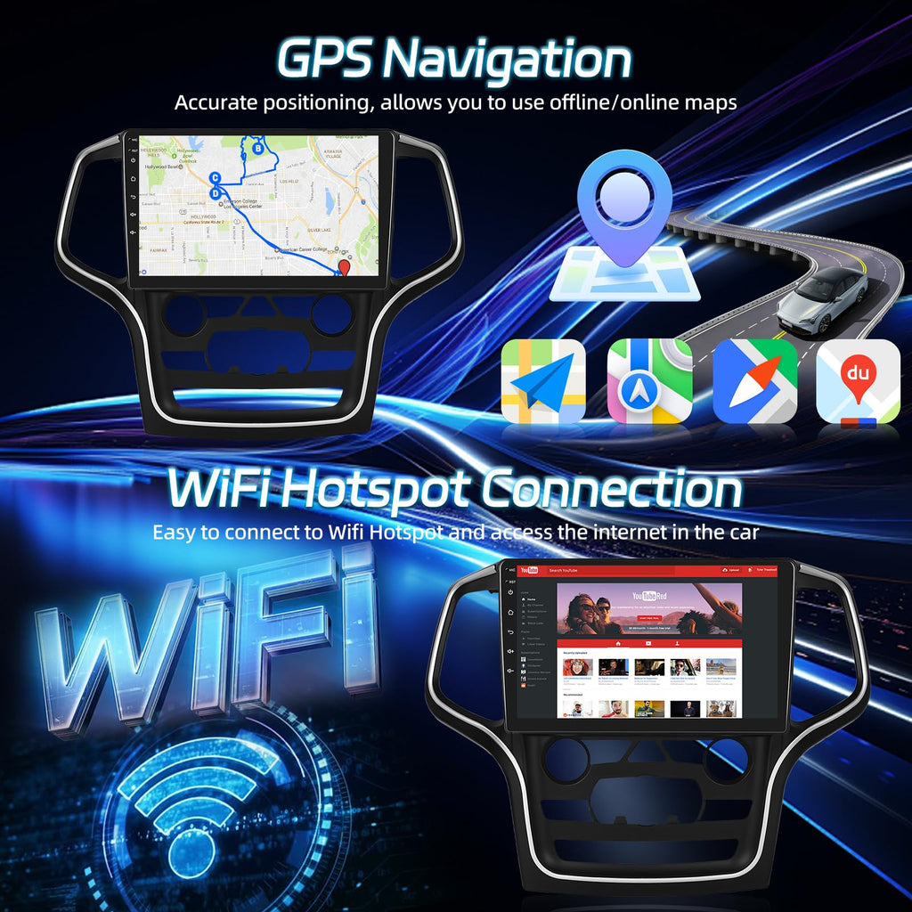 64G 10.1'' Android Radio for Jeep Grand Cherokee 2014-2020 for Small Screen