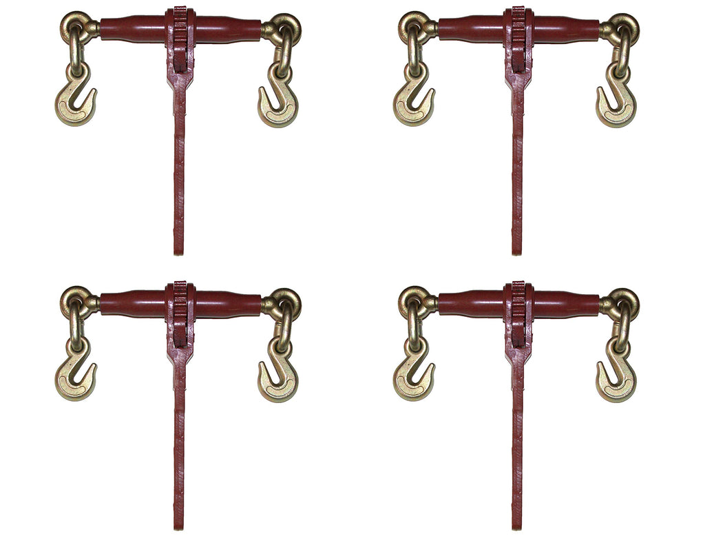 4 Pack - Premium GOLD-TIP 1/2-5/8 Ratcheting Load Binder/Material Handling/Heavy Equipment/Transport