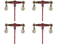4 Pack - Premium GOLD-TIP 1/2-5/8 Ratcheting Load Binder/Material Handling/Heavy Equipment/Transport