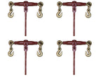 4 Pack - Premium GOLD-TIP 1/2-5/8 Ratcheting Load Binder/Material Handling/Heavy Equipment/Transport