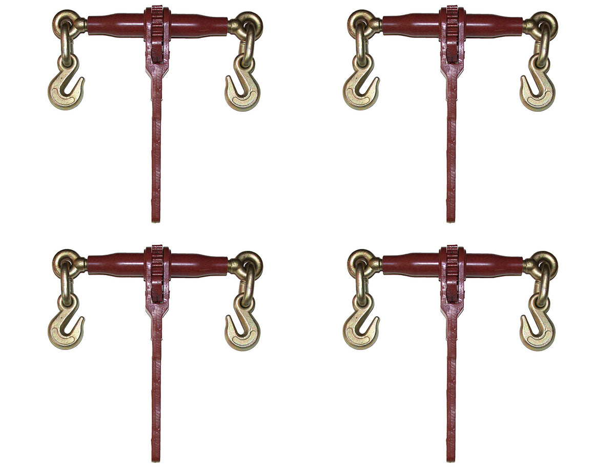 4 Pack - Premium GOLD-TIP 1/2-5/8 Ratcheting Load Binder/Material Handling/Heavy Equipment/Transport