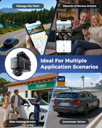 4G LTE Dash Cam Front and Inside,2K+1080P Car Secutrity Camera