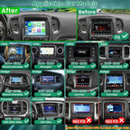 4G+64G Car Radio for Jeep Grand Cherokee 2014-2021, for Dodge Charger Challenger 2015-2023, Wrangler 2018-2020, for Dodge RAM 1500/2500/3500 2013-2018, Car Stereo, Carplay/Android Auto, GPS, Rear View