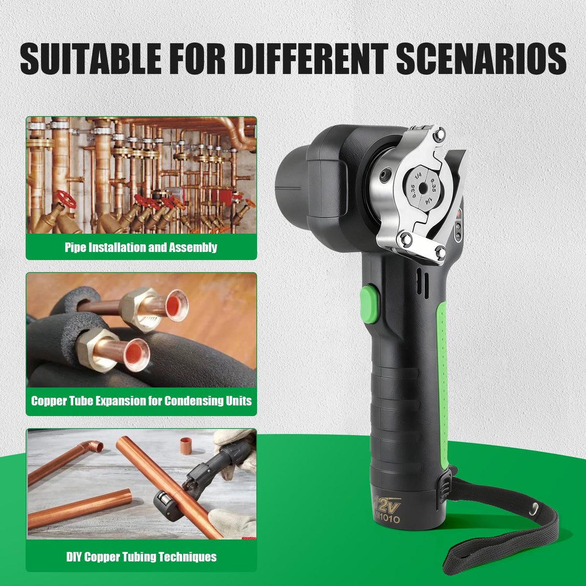 Super Stars Power Flaring Tool Kit ST-E800 - Cordless 45 Degree Automatic Flaring Tool for HVAC Copper Aluminum Tubing R410A R32
