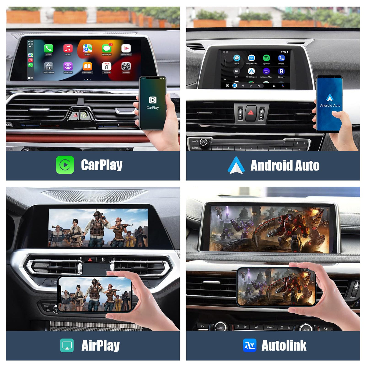 Wireless CarPlay/Android Auto Module for BMW NBT-System 1/2/3/4/5/6/7 Series X1/X3/X4/X5/X6 2012-2016 Support Mirrorlink and OEM Car Functions