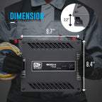 4-Channel Vehicle Audio Amplifier - 300 Watts D Class High-Powered Mono Amplifier w/Subsonic Filter & Low Pass Filter Stable @ 1 Ohm, LED Indicators, Sound Specialization - Banda 1200.41OHM