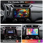 8 Core Car Stereo Radio for Honda CRV 2017-2021, 4+64G 10" QLED Touch Screen Car Radio with Wireless Carplay/Android Auto with WiFi GPS Navigation, Bluetooth, SWC/AM FM Radio