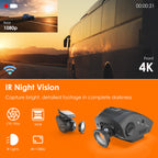 RexingUSA V1P SE 4K Dual Dash Cam w/GPS, Wi-Fi & 2pcs-CPL Filter | 512GB Support | Front 2160p, Rear 1080p | 170° Angle | G-Sensor | WDR | Loop Record | Parking Monitor