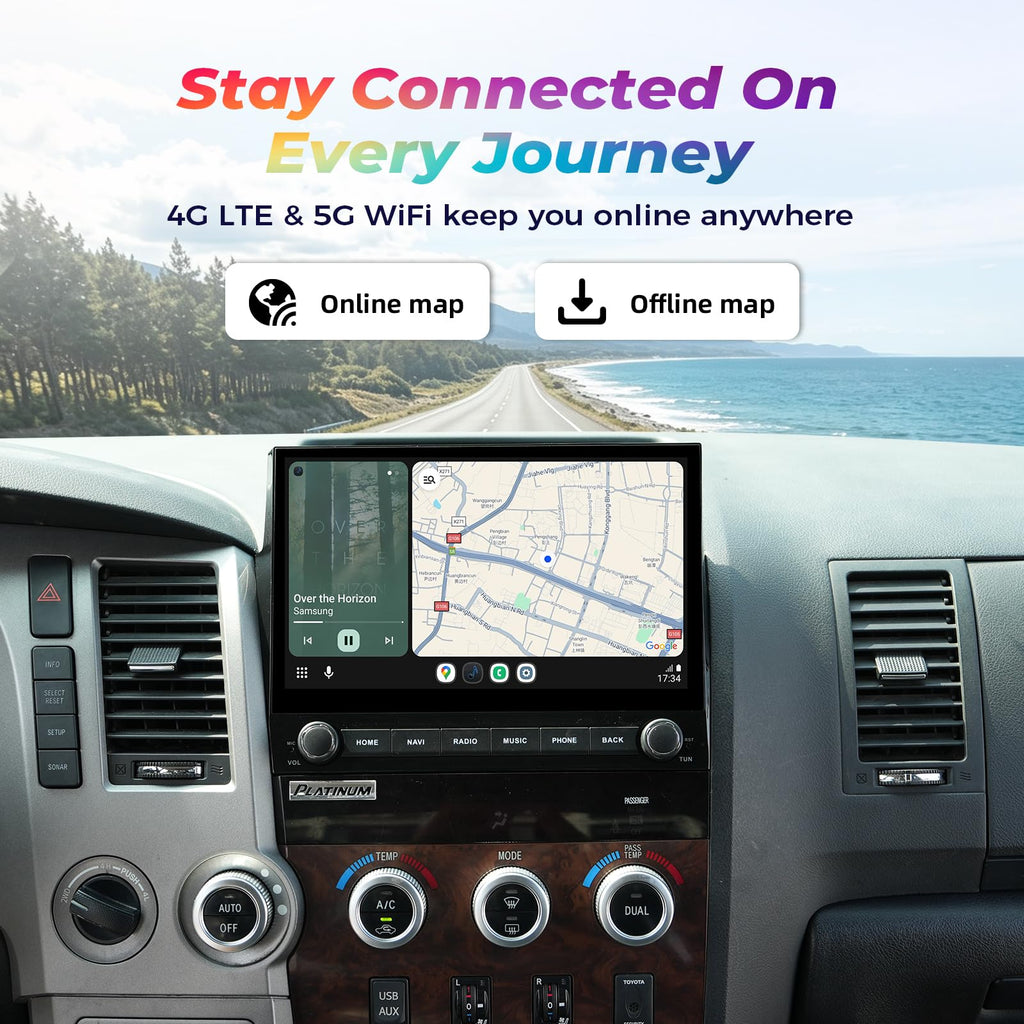 11.6" 2K QLED Car Stereo for Toyota Tundra 2007-2013
