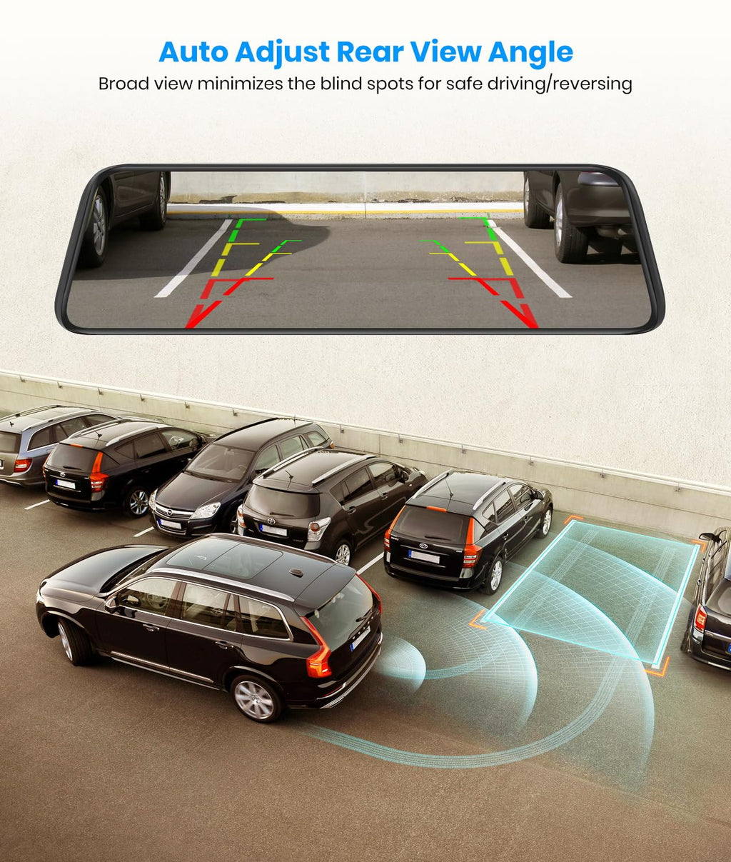 AUTO-VOX T9PRO OEM Rear View Mirror Camera with Detached Front Lens