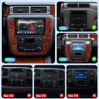 8Core 32ROM QLED Screen for GMC Yukon Sierra 2007-2013 Chevy Tahoe Suburban Silverado Radio: 9" HD IPS Touchscreen Android 15 Upgrade Carplay Android Auto GPS 5G WiFi Backup Camera FM SWC