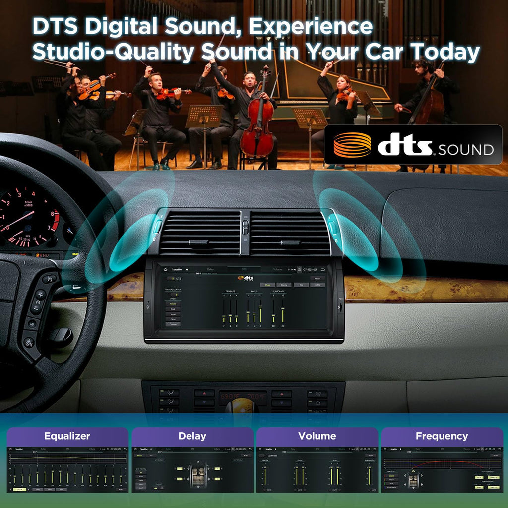 XTRONS Car Stereo for BMW X5 E53, Android 14 Qualcomm Octa Core 8GB+256GB Car Radio, 10.25” QLED Touch Screen GPS Navigation for Car Bluetooth Head Unit DSP CarPlay Android Auto 5GHz WiFi